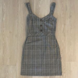 Abercrombie dress plaid gray